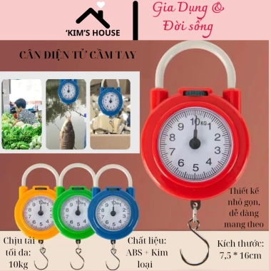 Cân Đo Kỹ Thuật Số Mini 10kg Treo Hành Lý, Cầm Tay, Lò Xo - Độ Chính Xác Cao, Giá 79.000