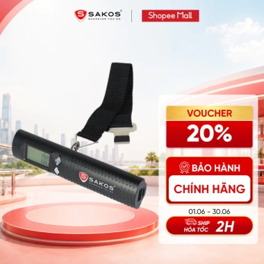 Cân Hành Lý Điện Tử Cầm Tay SAKOS NS-30 - Độ Chính Xác Cao, Thiết Kế Nhỏ Gọn, Giá Ưu Đãi 369.000 VND
