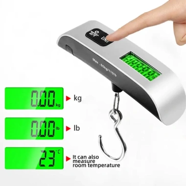 Cân Hành Lý Điện Tử LCD Tiện Dụng, Đo Nhanh, Chính Xác Cao, Phù Hợp Du Lịch, Giá 75.000₫