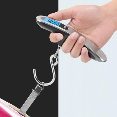 Cân hành lý K8 mini cầm tay - cân kỹ thuật số, móc treo, đo vali du lịch, giá 110k 4