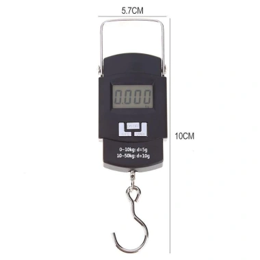 Cân hành lý kỹ thuật số 110lb/50kg – Cân vali, cá, cầm tay đa năng kèm móc 5