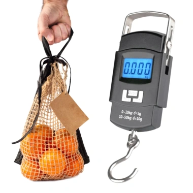 Cân hành lý kỹ thuật số 110lb/50kg – Cân vali, cá, cầm tay đa năng kèm móc 9