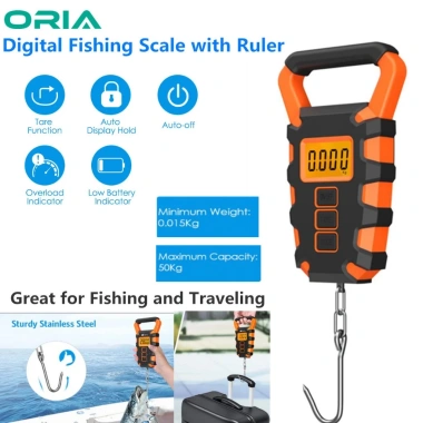 Cân Kỹ Thuật Số Oria 50KG Di Động Đo Thực Phẩm Câu Cá Nhà Bếp Du Lịch Kèm Thước Giá 242k