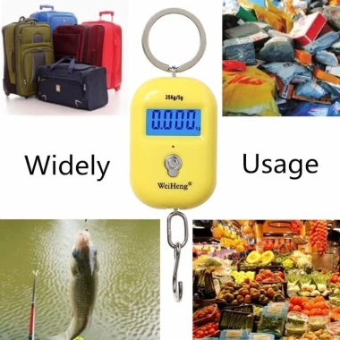 Cân móc hành lý GOFIDIN 5g, cân treo kỹ thuật số di động 25kg, màn hình đèn nền mini