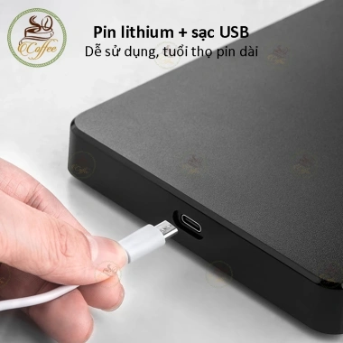 Cân pha cà phê LED 3kg/0.1g, cân tiểu ly sạc Type-C, màn hình cảm ứng, giá 179.000₫ 5