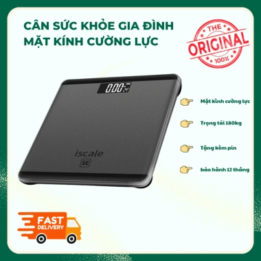 Cân sức khỏe điện tử 180kg mặt kính cường lực - Bảo hành 12 tháng, giá chỉ 129.998₫