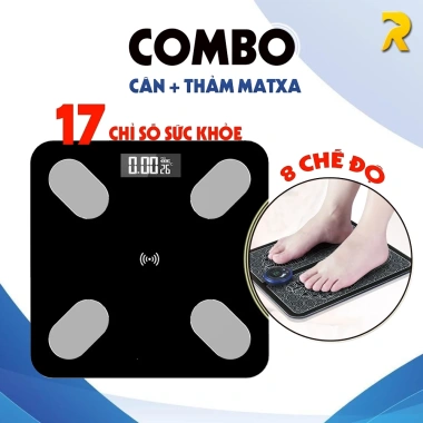Cân sức khỏe điện tử mini 180kg - 17 chỉ số, siêu chính xác, giảm còn 69.000₫
