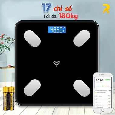 Cân sức khỏe điện tử mini 180kg - 17 chỉ số, siêu chính xác, giảm còn 69.000₫