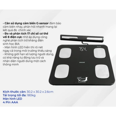 Cân Sức Khỏe iF2.801A Bluetooth - Đo 17 Chỉ Số, Tặng Pin, Giá Ưu Đãi 561.600₫