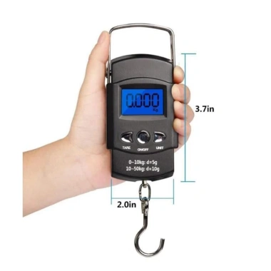 Cân Tay Điện Tử LCD 50kg 10g - Gọn Nhẹ, Dây 100cm Kéo Dài, Tiện Lợi Du Lịch, Giá 68.000 VND