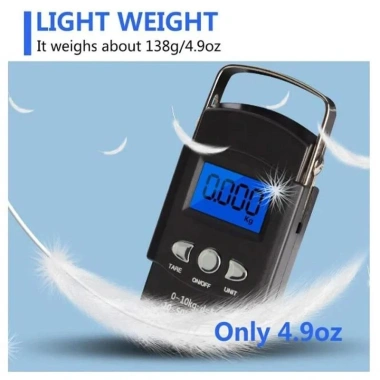 Cân Tay Điện Tử LCD 50kg 10g - Gọn Nhẹ, Dây 100cm Kéo Dài, Tiện Lợi Du Lịch, Giá 68.000 VND
