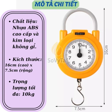 Cân tay móc S mini - Cân cơ học treo, dùng cho hành lý du lịch - Giá 54.000₫ 2
