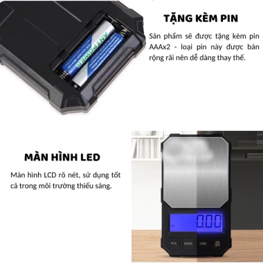 Cân Tiểu Ly 500g/0.01g N96 - Cân Điện Tử Độ Chính Xác Cao, Nắp Đậy Tiện Lợi 6 Cân Tiểu Ly 500g/0.01g N96 - Cân Điện Tử Độ Chính Xác Cao, Nắp Đậy Tiện Lợi 6