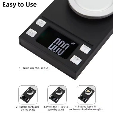 Cân tiểu ly điện tử 0.001g LCD siêu rõ - Đo trang sức 100g/0.001g, chỉ 294.500₫