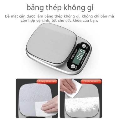 Cân tiểu ly điện tử 0.1g‑10kg độ chính xác cao, dùng cho thực phẩm nhà bếp – giá ưu đãi 115k
