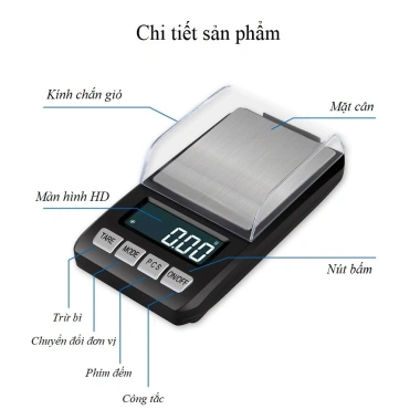 Cân tiểu ly điện tử 500g/0.01g siêu chính xác - Giá chỉ 385.000đ, giảm tới 115.500đ 6 Cân tiểu ly điện tử 500g/0.01g siêu chính xác - Giá chỉ 385.000đ, giảm tới 115.500đ 6