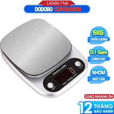 Cân tiểu ly điện tử DODORO C30 3.0Kg - Chính xác 0.1g, bảo hành 1 năm, 49.000₫ 7