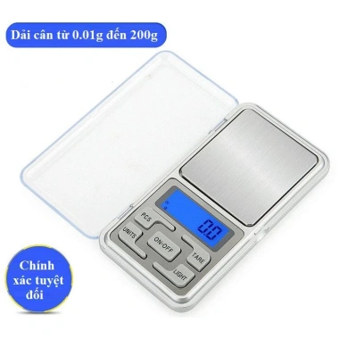 Cân tiểu ly điện tử mini 0,01g-200g Chính xác Màu Bạc - Bảo hành 1 tháng - Giá 61.403 VND