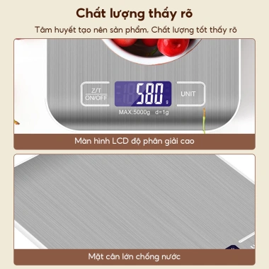 Cân tiểu ly điện tử mini 1-5kg M136, dùng sạc hoặc pin, độ chính xác cao, giá chỉ 35.500₫ 8