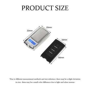 Cân tiểu ly điện tử mini 1pc, đo 0,01g, 200g, bỏ túi, vàng, trang sức, khóa ô tô