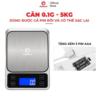 Cân Tiểu Ly Điện Tử Mini Modeco 0.1g-5kg Định Lượng Chính Xác, Đếm Tự Động, Kèm 3 Pin AAA - Giá 230k 10 Cân Tiểu Ly Điện Tử Mini Modeco 0.1g-5kg Định Lượng Chính Xác, Đếm Tự Động, Kèm 3 Pin AAA - Giá 230k 10