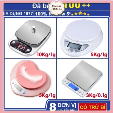 Cân Tiểu Ly Điện Tử Nhà Bếp 1g-10kg Mini Định Lượng Chính Xác Cao Kèm Pin Giá 45.000