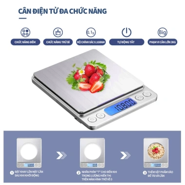 Cân Tiểu Ly Điện Tử ZiinLife 0.1g-3kg, Pin Sạc Dự Phòng, LCD, Khay Inox Đa Năng - Giá Ưu Đãi 79.000₫ 7