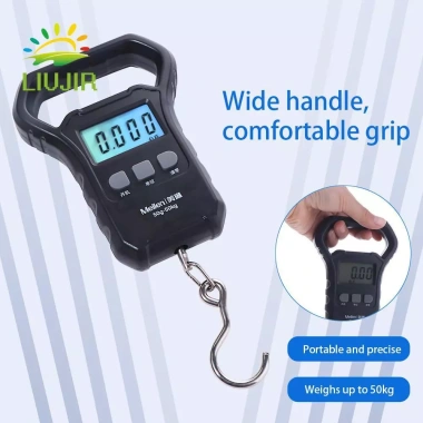 Cân treo điện tử LIUJIR 50kg - Đèn nền số, sạc USB cầm tay, cân cá du lịch