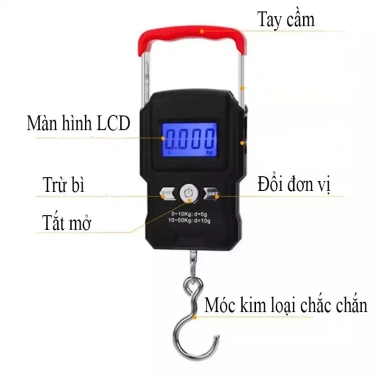 Cân Treo Điện Tử Mini 50kg WH A23 Chính Hãng - Phù Hợp Cân Gas, Kèm Pin AAA, Bảo Hành 1 Năm - Giá chỉ 139k