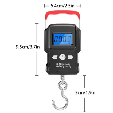 Cân Treo Điện Tử Mini 50kg WH A23 Chính Hãng - Phù Hợp Cân Gas, Kèm Pin AAA, Bảo Hành 1 Năm - Giá chỉ 139k
