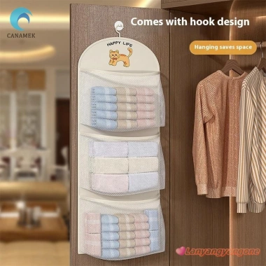 CANAMEK Túi Lưới Bảo Quản Quần Áo 2/3 Lớp Dung Tích Lớn Thoáng Khí Có Móc Treo Giá 46.6k 6