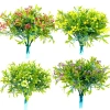 Cành cây giả lá ô liu nhựa dài 34cm, có hoa, đẹp khi cắm lọ hoa - Giá 15.200₫