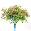 Cành cây giả lá ô liu nhựa dài 34cm, có hoa, đẹp khi cắm lọ hoa - Giá 15.200₫ 2