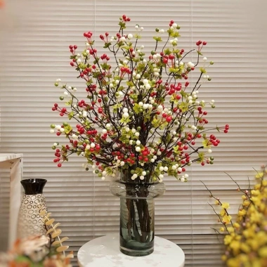 Cành Cherry cổ cắm bình - điểm gốc cây lọ hoa giả, trang trí nhà cửa, giảm còn 76.000₫