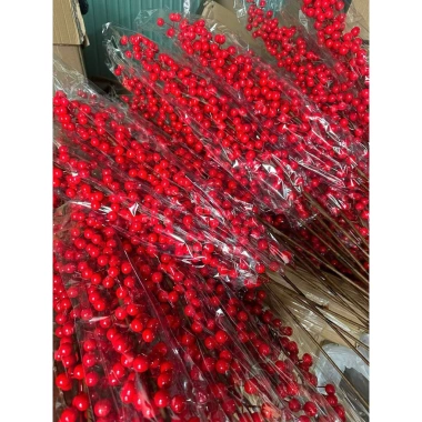 Cành Đào Đông cao cấp 100cm - 12 nhánh quả đỏ, hoa giả trang trí Tết, giá ưu đãi 10.000 VND 2