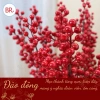 Cành đào đông đỏ 12 nhánh 1m Tết 2.026 tài lộc sang trọng decor nhà cửa 2