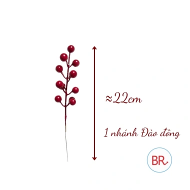 Cành đào đông đỏ 12 nhánh 1m Tết 2.026 tài lộc sang trọng decor nhà cửa
