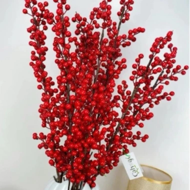 Cành đào đông đỏ 12 nhánh – Trang trí nhà cửa, văn phòng Tết 2.025, decor phòng cực xinh, giá chỉ 35.175₫ 4