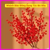Cành đào đông đỏ 12 quả mọng - Trang trí Tết 2.025, bàn thờ, cắm bình hoa, giá 34.000 VND