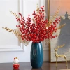 Cành Đào Đông Đỏ 90cm Phụ Kiện Trang Trí Tết May Mắn Sung Túc Tài Lộc Giá 12.500₫ 2