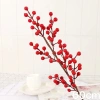 Cành Đào Đông đỏ cherry giả cao cấp kèm phụ kiện Tết sang trọng, giảm còn 12.700đ 3