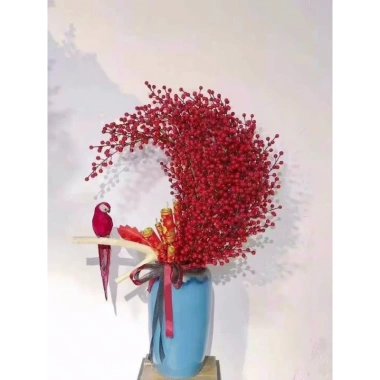 Cành đào đông loại 1 12 nhánh 100cm - Hoa lụa Duy Hương giá chỉ 8.000₫