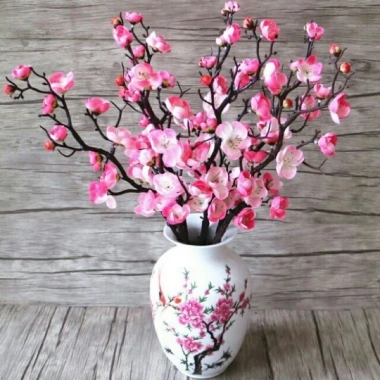 Cành đào giả 30cm thân cổ - Trang trí nội thất, giá chỉ 7.500 VND | TâmKemDecor