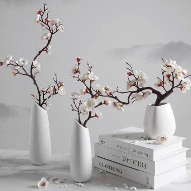 Cành đào lụa trang trí Tết, hoa đào đa màu, decor bàn tiệc nhà hàng, giá 22.200₫