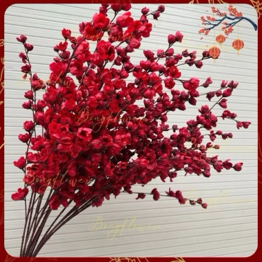 Cành Đào Nụ 1,1m Trang Trí Decor Lễ Tết - Siêu Chất, Giá 35.000 VNĐ 2