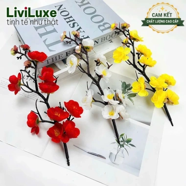 Cành đào trang trí Tết 2.026 LIVILUXE – Giỏ quà tháp bánh kẹo, giảm giá 25.000đ