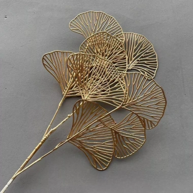Cành dương xỉ phủ nhũ vàng, đào bông decor Tết, giá ưu đãi 20.350 VND