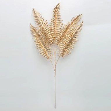 Cành dương xỉ phủ nhũ vàng, đào bông decor Tết, giá ưu đãi 20.350 VND