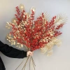 Cành dương xỉ phủ nhũ vàng, đào bông decor Tết, giá ưu đãi 20.350 VND 7