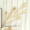 Cành dương xỉ phủ nhũ vàng, đào bông decor Tết, giá ưu đãi 20.350 VND 9